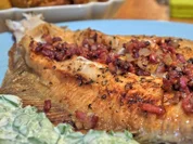 Scholle Finkenwerder Art, Minzgurken, Knusperkartoffeln - Rezept