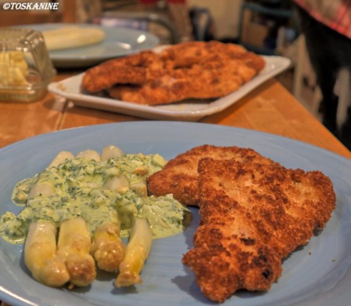 Ofenspargel mit Petersiliensauce und Kokos-Hähnchenschnitzel - Rezept - Bild Nr. 13