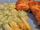 Ofenspargel mit Petersiliensauce und Kokos-Hähnchenschnitzel - Rezept
