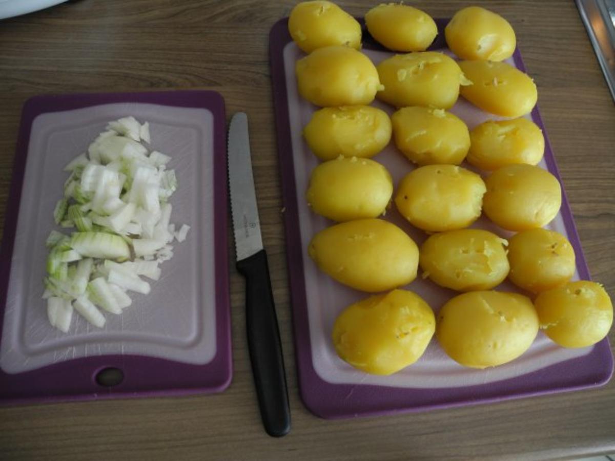 Zwiebel - Seitan  mit schwäbischem warmen Kartoffelsalat - Rezept - Bild Nr. 6
