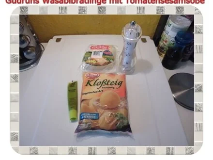 Kartoffeln: Wasabi-Bratlinge mit Tomaten-Sesamsoße - Rezept - Bild Nr. 2