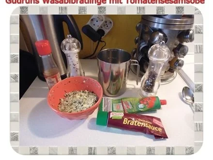 Kartoffeln: Wasabi-Bratlinge mit Tomaten-Sesamsoße - Rezept - Bild Nr. 5