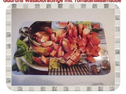 Kartoffeln: Wasabi-Bratlinge mit Tomaten-Sesamsoße - Rezept - Bild Nr. 6