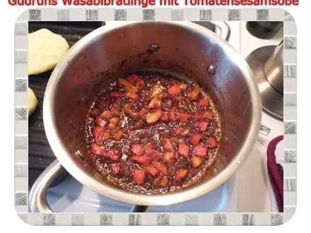 Kartoffeln: Wasabi-Bratlinge mit Tomaten-Sesamsoße - Rezept - Bild Nr. 8