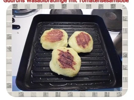 Kartoffeln: Wasabi-Bratlinge mit Tomaten-Sesamsoße - Rezept - Bild Nr. 9