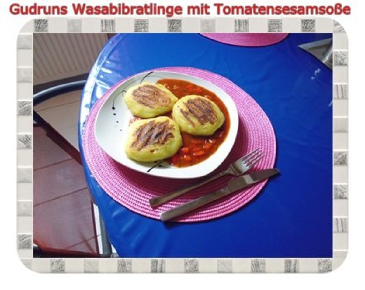 Kartoffeln: Wasabi-Bratlinge mit Tomaten-Sesamsoße - Rezept - Bild Nr. 13