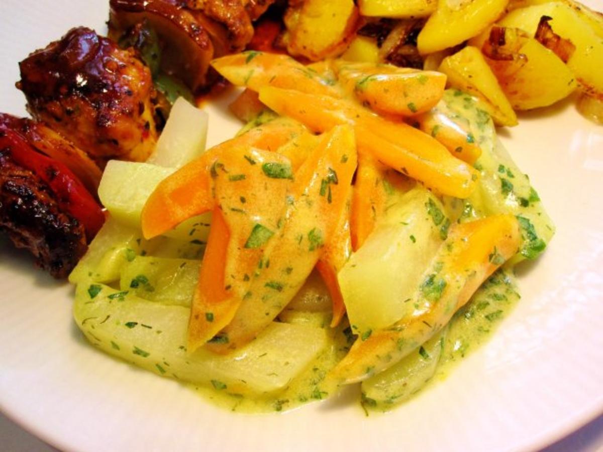 Kohlrabi mit Karotten in Kräutersoße - Rezept - Bild Nr. 5