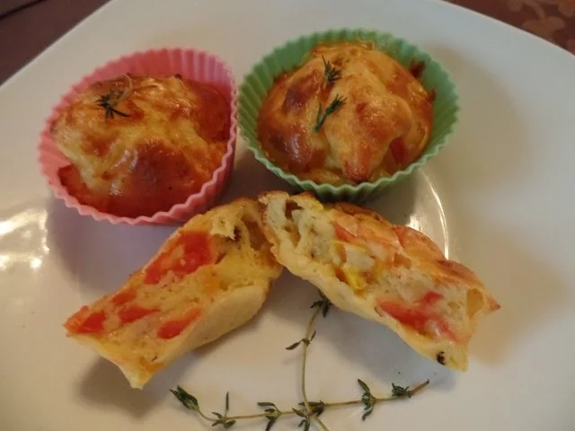 Herzhafte Muffins Tricolore - Rezept