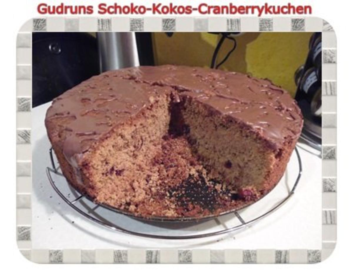 Kuchen: Schoko-Kokos-Cranberrykuchen - Rezept - Bild Nr. 2