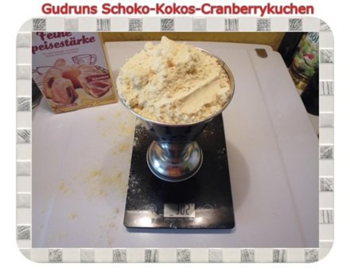 Kuchen: Schoko-Kokos-Cranberrykuchen - Rezept - Bild Nr. 5