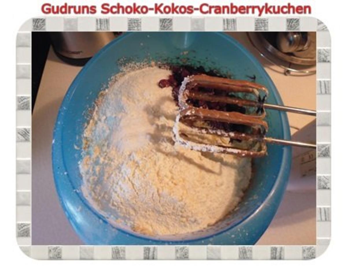 Kuchen: Schoko-Kokos-Cranberrykuchen - Rezept - Bild Nr. 7