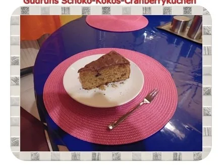 Rezept: Kuchen: Schoko-Kokos-Cranberrykuchen Bild Nr. 16 Kuchen: Schoko-Kokos-Cranberrykuchen - Rezept - Bild Nr. 16