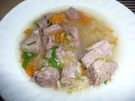 Rezept: Graupensuppe mit Rindfleischeinlage. Graupensuppe mit Rindfleischeinlage. - Rezept