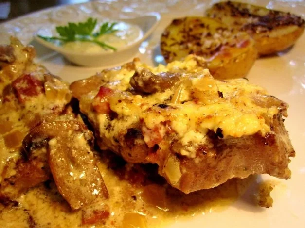 Schweine-Schnitzelchen aus der Auflauf-Form - Rezept - Bild Nr. 9