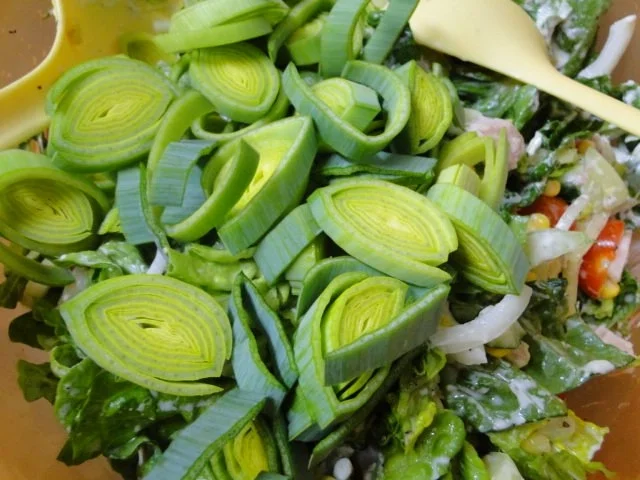 Schüssel mit gemischten Salat mit Köstlichkeiten für meine Kumpels, abends zum Song Contes - Rezept - Bild Nr. 4