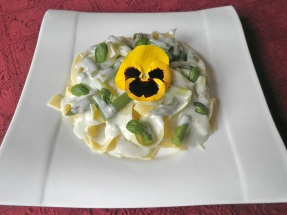 Rezept: Bandnudeln mit grünen Spargel ... Bild Nr. 2 Bandnudeln mit grünen Spargel ... - Rezept - Bild Nr. 2