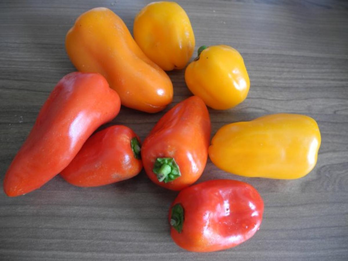 Paprika - Vleisch süss sauer in Tomatensaft an gebutterter Spargel - Pasta - Rezept - Bild Nr. 9