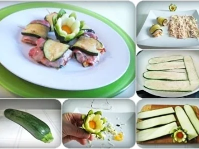 Party Zucchiniröllchen mit Wiener Knusperbraten gefüllt - Rezept - Bild Nr. 2