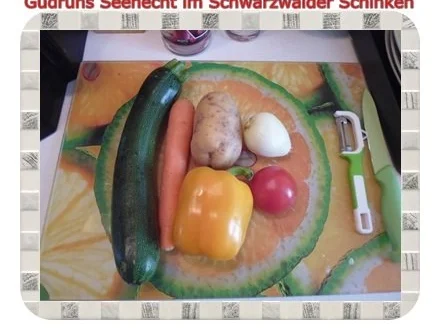 Rezept: Fisch: Seehecht im Schwarzwälder Schinken mit Ofengemüse Bild Nr. 5 Fisch: Seehecht im Schwarzwälder Schinken mit Ofengemüse - Rezept - Bild Nr. 5