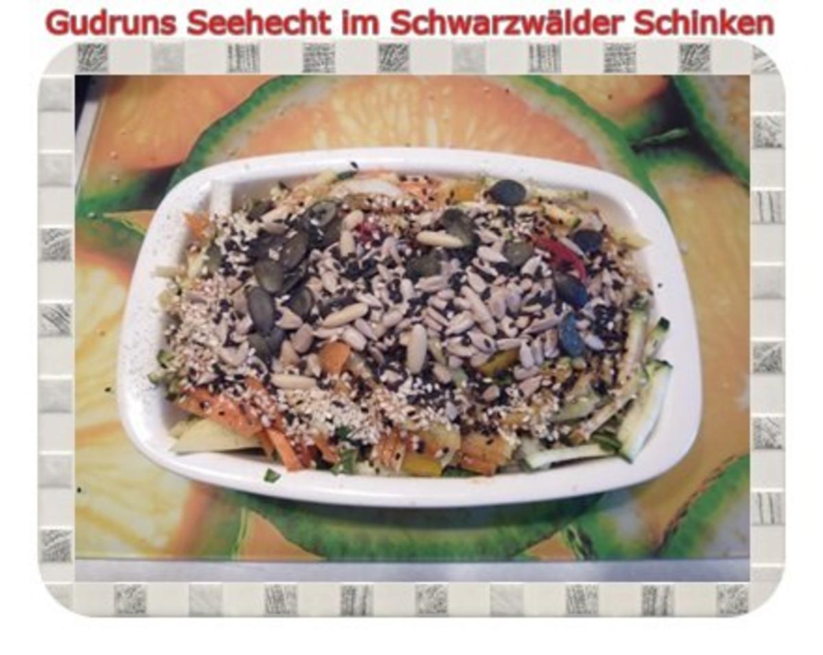 Fisch: Seehecht im Schwarzwälder Schinken mit Ofengemüse - Rezept - Bild Nr. 10