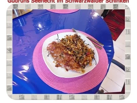 Rezept: Fisch: Seehecht im Schwarzwälder Schinken mit Ofengemüse Bild Nr. 18 Fisch: Seehecht im Schwarzwälder Schinken mit Ofengemüse - Rezept - Bild Nr. 18