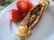 Dessert: Bananenomelett mit Schokocreme oder Ahornsirup - Rezept