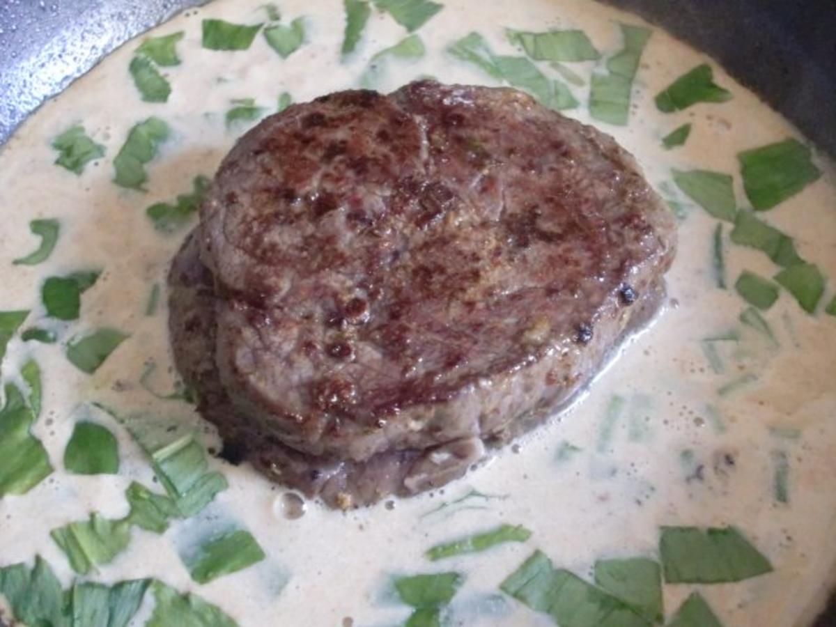 Hüftsteak mit Senf - Bärlauch - Soße - Rezept - kochbar.de
