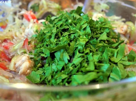 Geflügel-Glasnudel-Salat mit Pimentos de Padron - Rezept - Bild Nr. 11