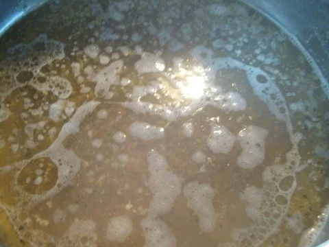 Grünkerntöpfchen mit Zwiebelgrieben - Rezept - Bild Nr. 6