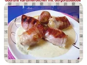 Kartoffeln: Kartoffelröllchen mit Gorgonzolasoße - Rezept