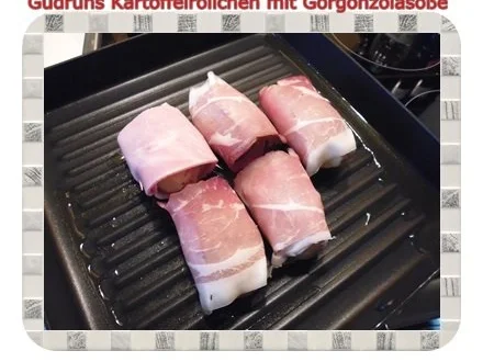 Kartoffeln: Kartoffelröllchen mit Gorgonzolasoße - Rezept - Bild Nr. 4