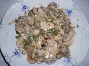 Heilbuttfilets mit Champignons - Rezept