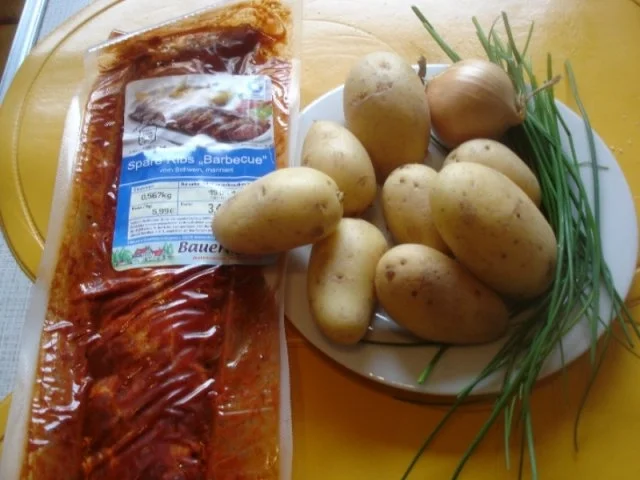 Rezept: Leiterchen mit Pellkartoffelsalat Bild Nr. 2 Leiterchen mit Pellkartoffelsalat - Rezept - Bild Nr. 2