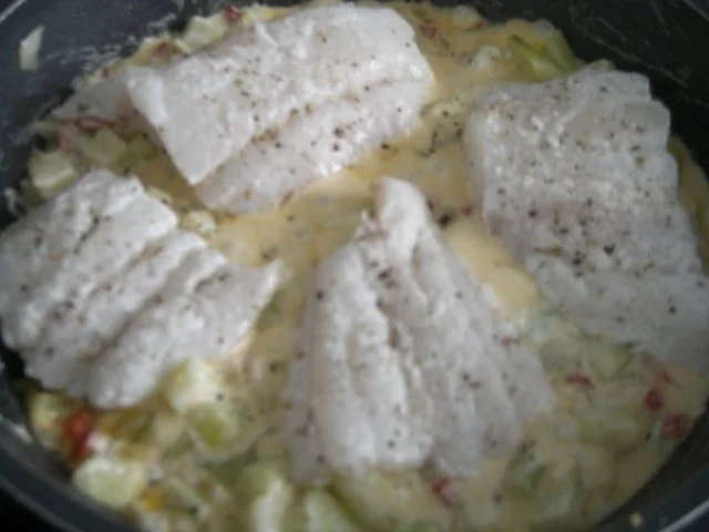 Rezept: Kabeljau-Filet auf Gurkengemüse Bild Nr. 2 Kabeljau-Filet auf Gurkengemüse - Rezept - Bild Nr. 2