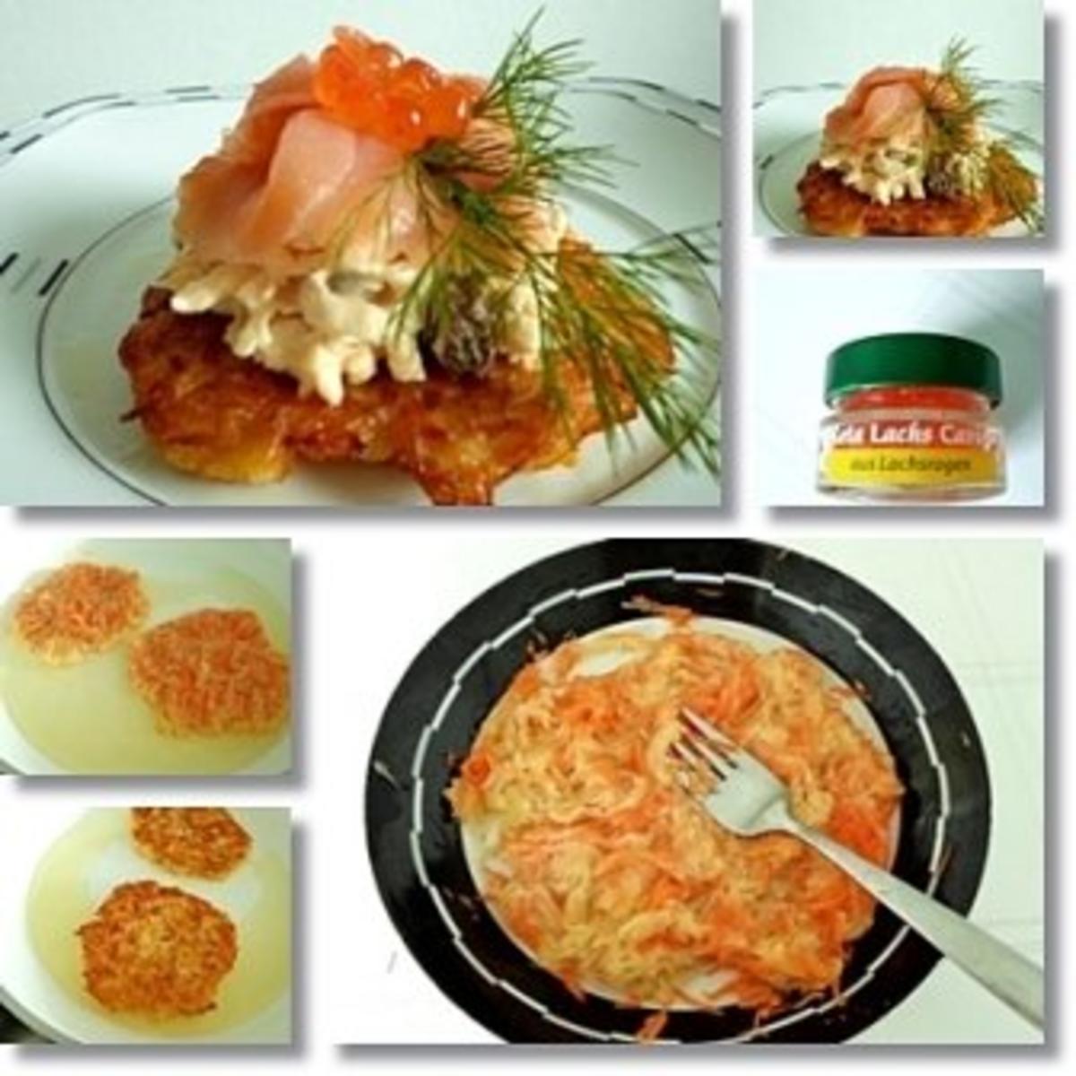 Kartoffel-Möhrenrösti mit Lachs und Caviar - Rezept - Bild Nr. 19