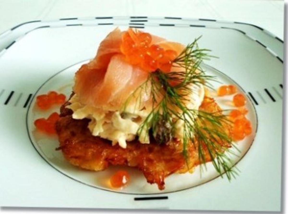 Kartoffel-Möhrenrösti mit Lachs und Caviar - Rezept - Bild Nr. 20