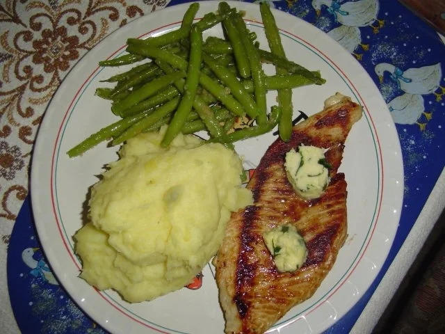 Bohnen mit Pute und Nackerte - Rezept