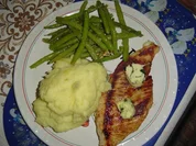 Bohnen mit Pute und Nackerte - Rezept