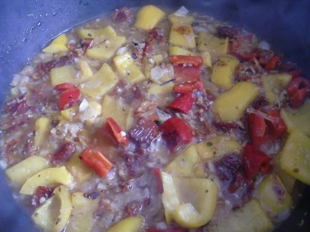 Lachs mit Paprika und getrockneten Tomaten - Rezept - Bild Nr. 6