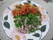 Vegan : Kraut - Paprika - Pfanne mit Rot - Weiss - Reis - Rezept