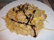 Pfannengericht: Mango-Garnelen-Rahmpfanne mit Pasta - Rezept