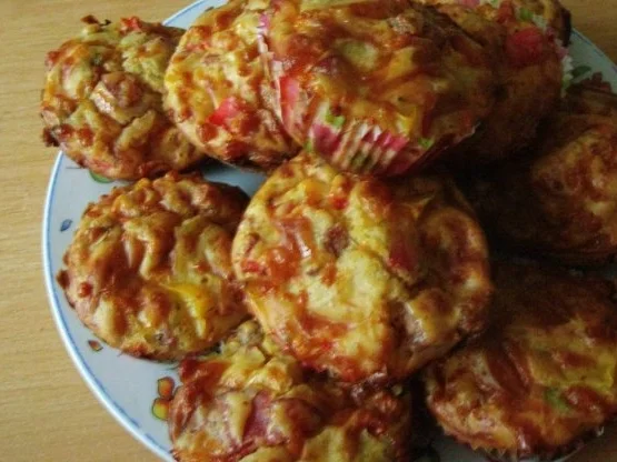 Herzhafte Muffins-Pizzamuffins - Rezept