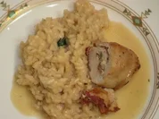 Gefüllte Hühnerbrust an Zitronenrisotto (Jenny Elvers) - Rezept