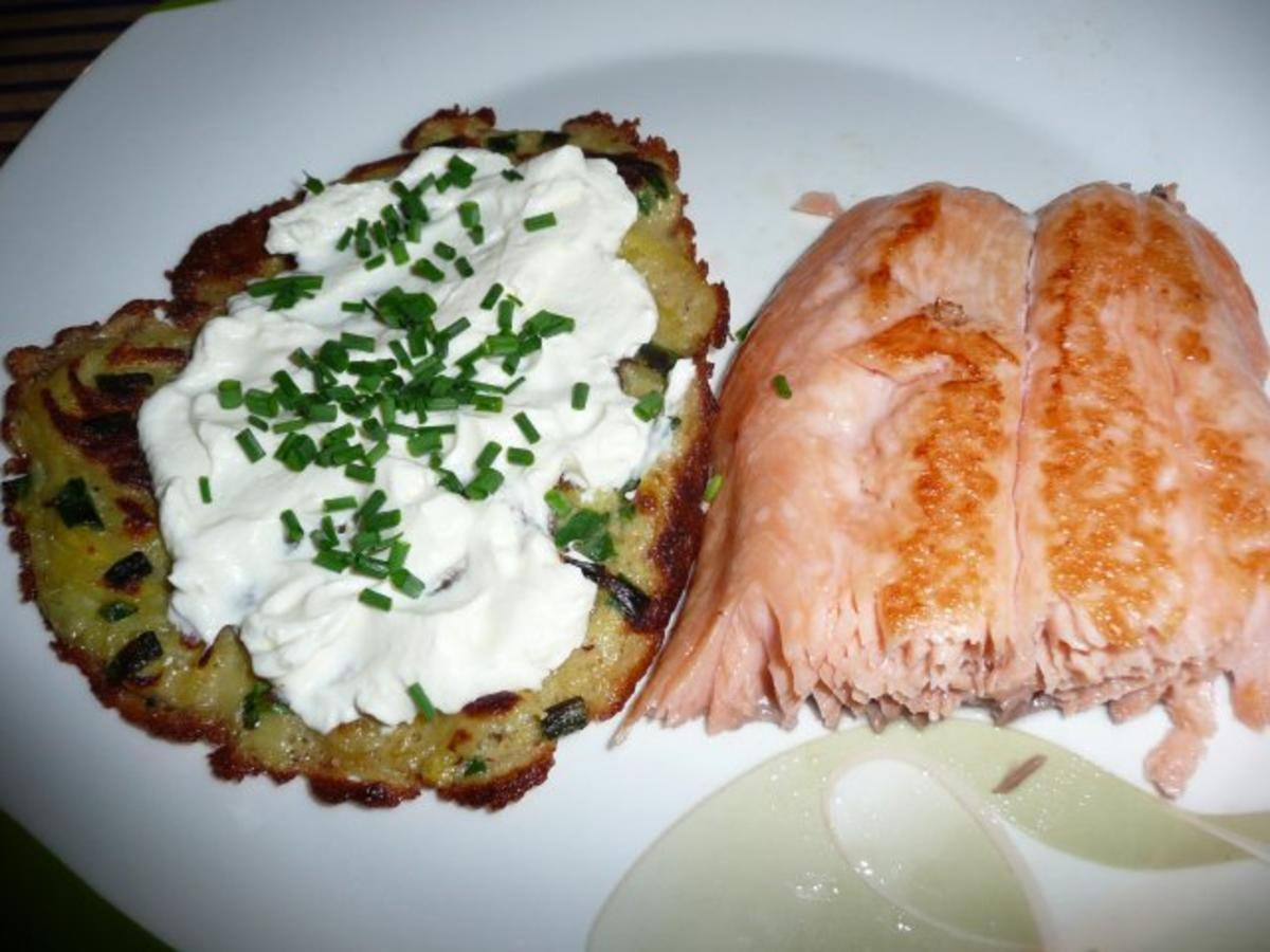 Bilder für Rösti mit Lachs & Créme Fraîch - Rezept