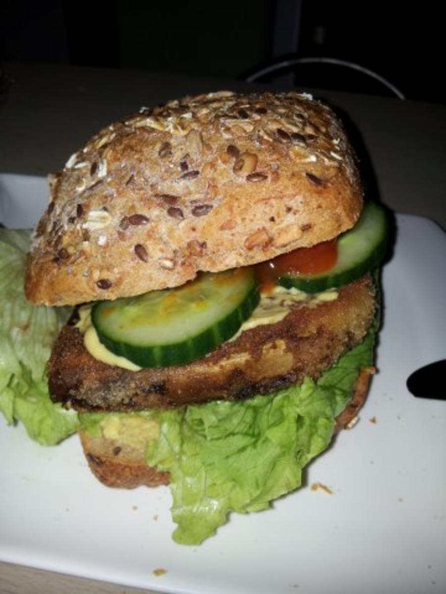 Bilder für Vegi Burger mit Aubergine - Rezept