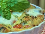 Rezept: Baguette-Tomaten-Auflauf mit Parmesan-Guss Baguette-Tomaten-Auflauf mit Parmesan-Guss - Rezept