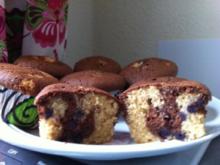 Heidelbeer-Cappucino-Mamor-Muffins - Rezept