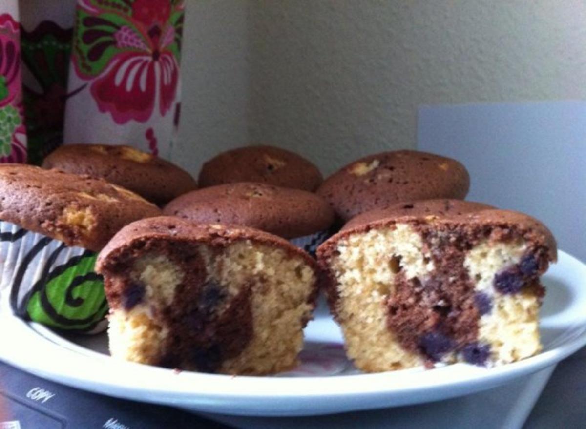 Bilder für Heidelbeer-Cappucino-Mamor-Muffins - Rezept