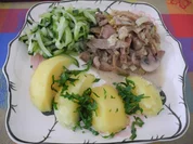 Vegan : Seitan - Champignons - Pfanne mit Kokossahne - Rezept