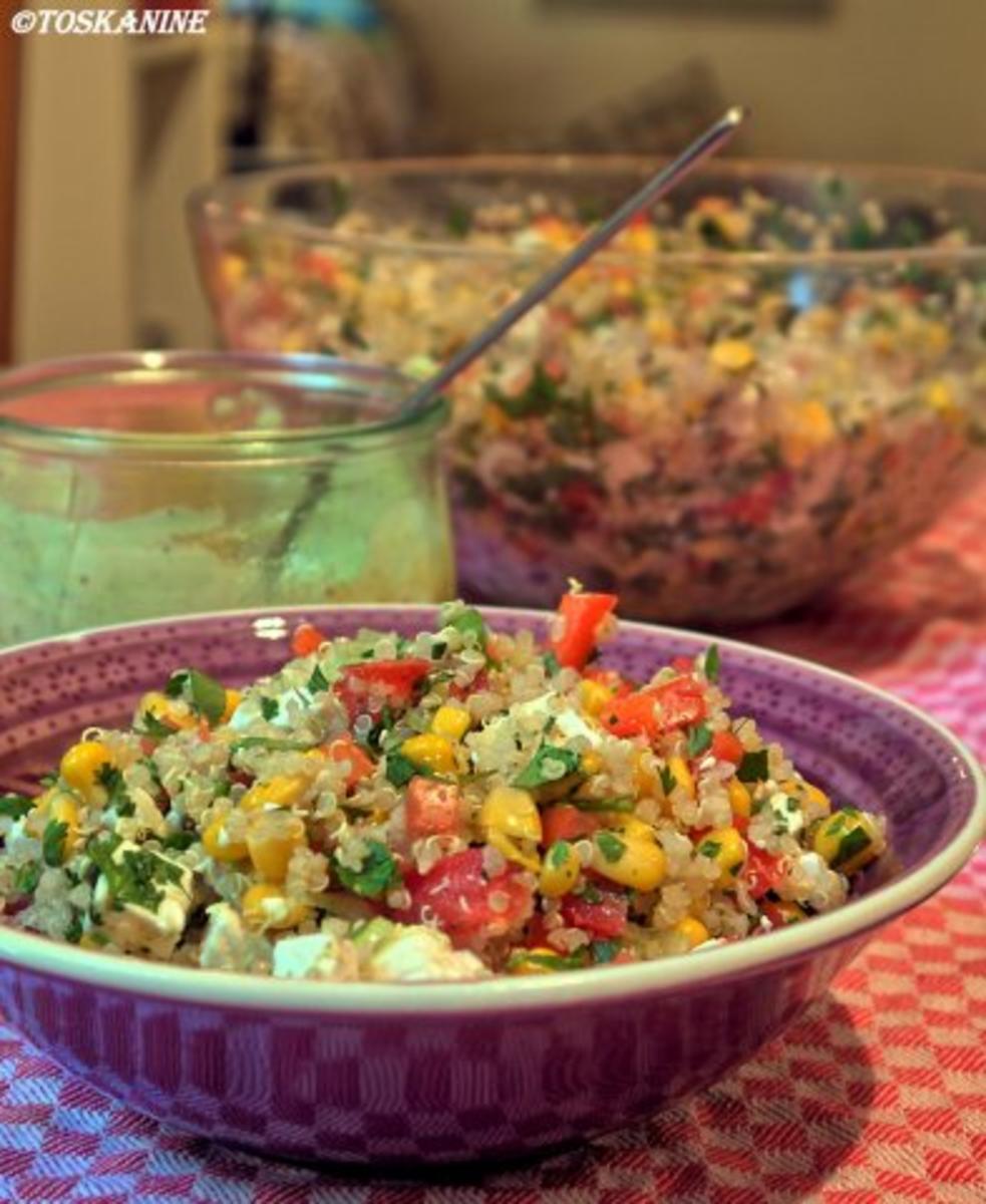 Quinoa-Koriander Salat mit Ziegenkäse und Avocado-Dressing - Rezept - Bild Nr. 13